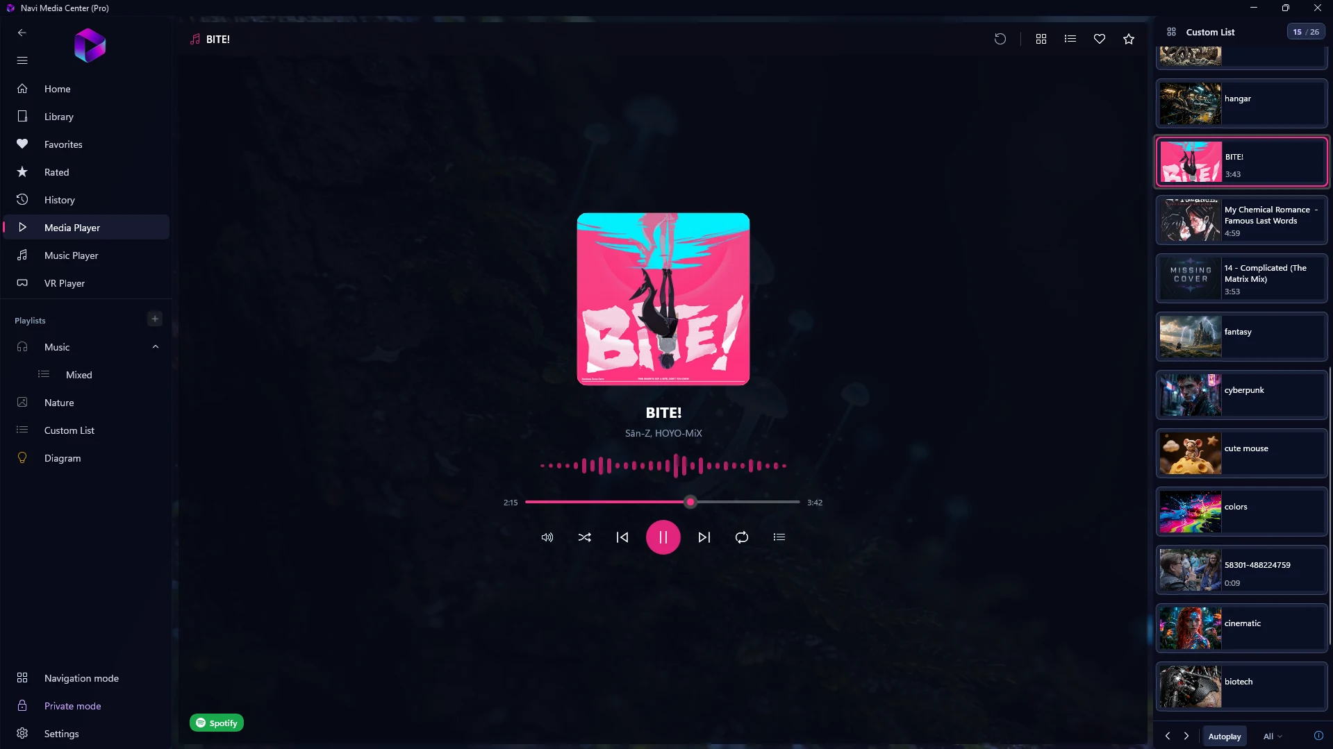 Spotify Streaming & Mixed Playlists